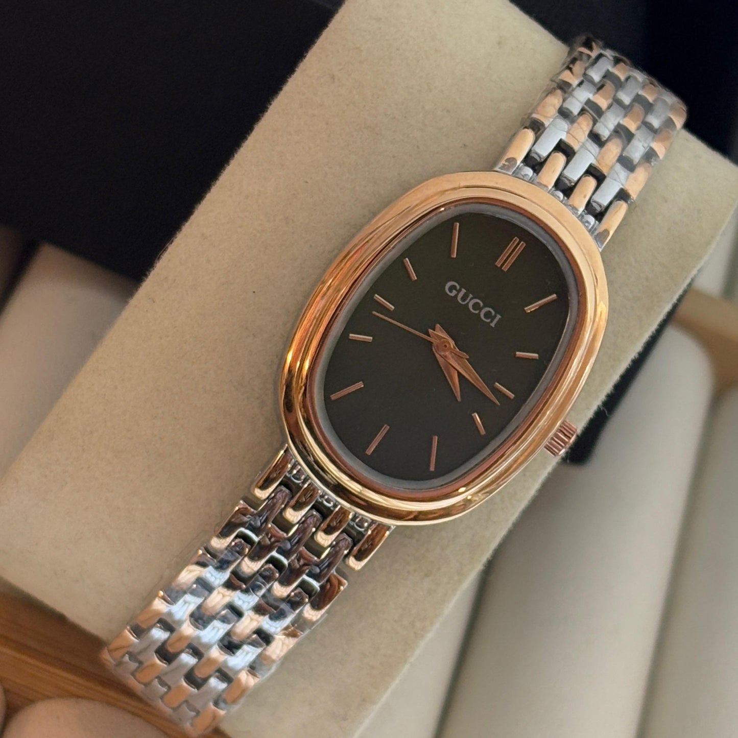 Gucci Oval Dial Green Watch