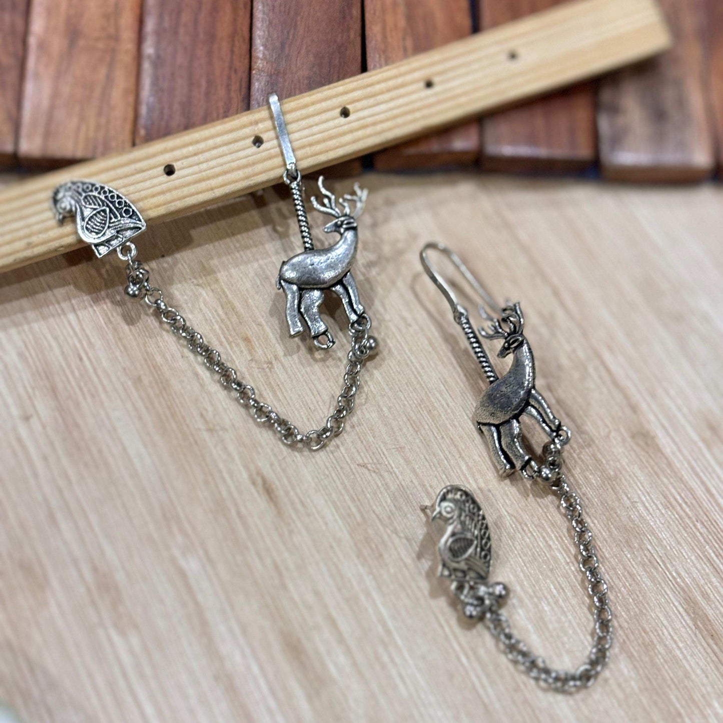 Hiran Chain Cuff Earrings