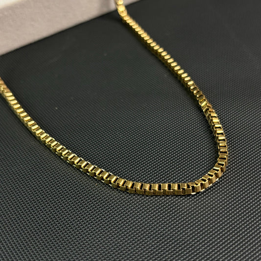 Box Gold-Plated Men's Chain 3mm