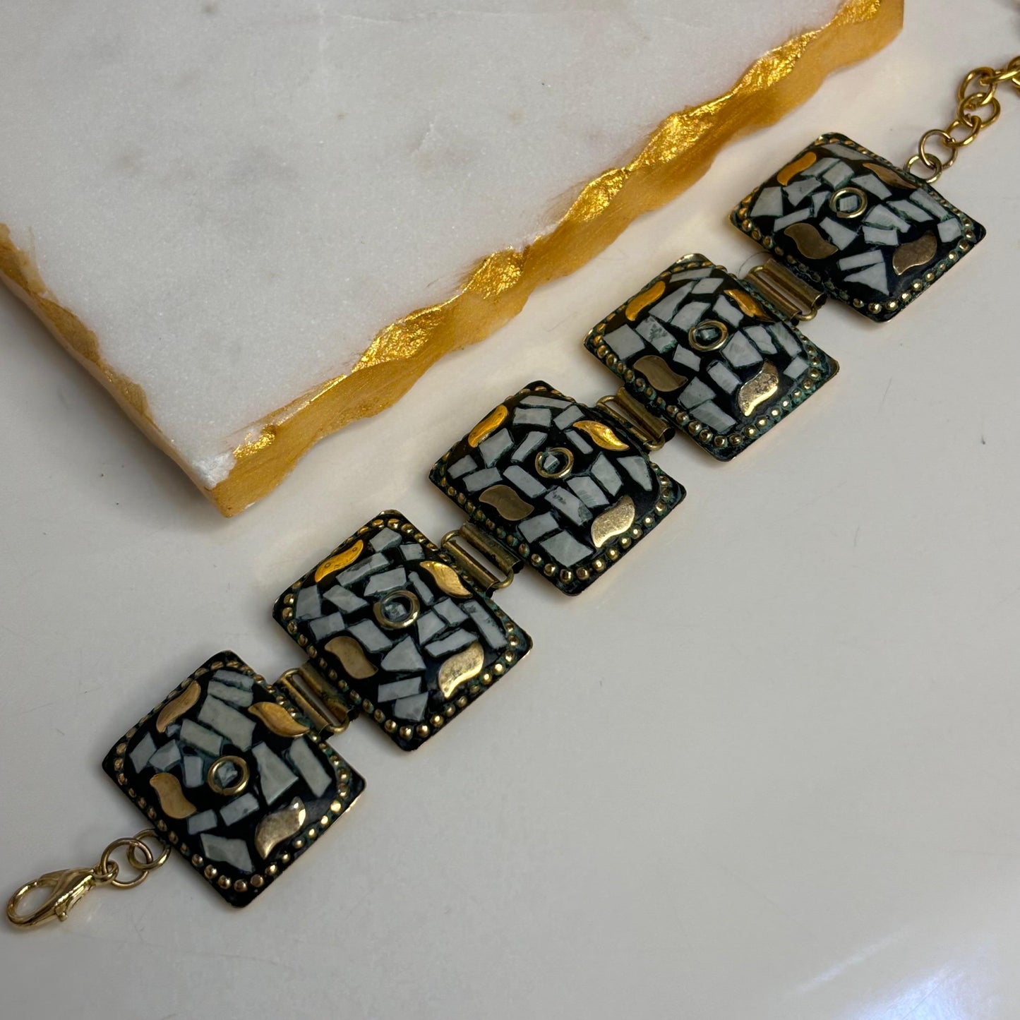 Tarini Boho Adjustable Stone Embedded Bracelet