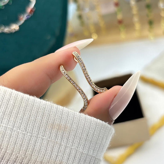 Sleek Wave Luxe Earrings