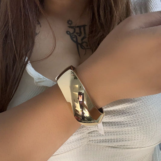 Dual Tone Cuff Bracelet