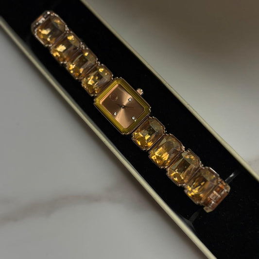 Swarovski Gold Bling Watch