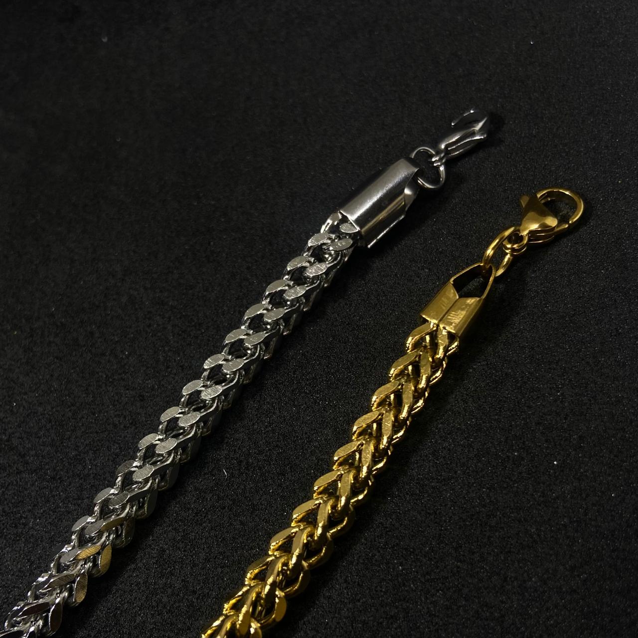 Athens Silver SST Men's Chain Bracelet
