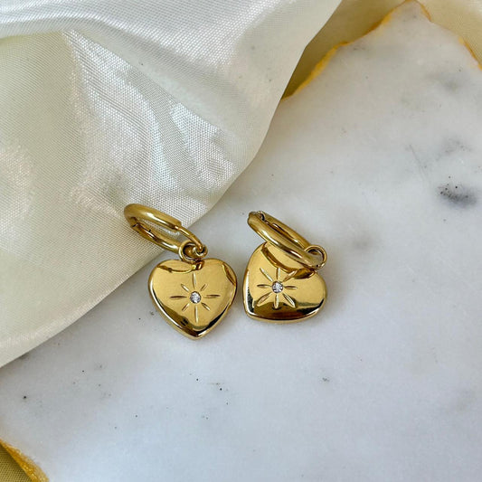 Galaxy Heart Detachable Earrings