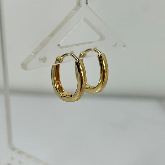 Soft Curve Gold Hoops (Small)