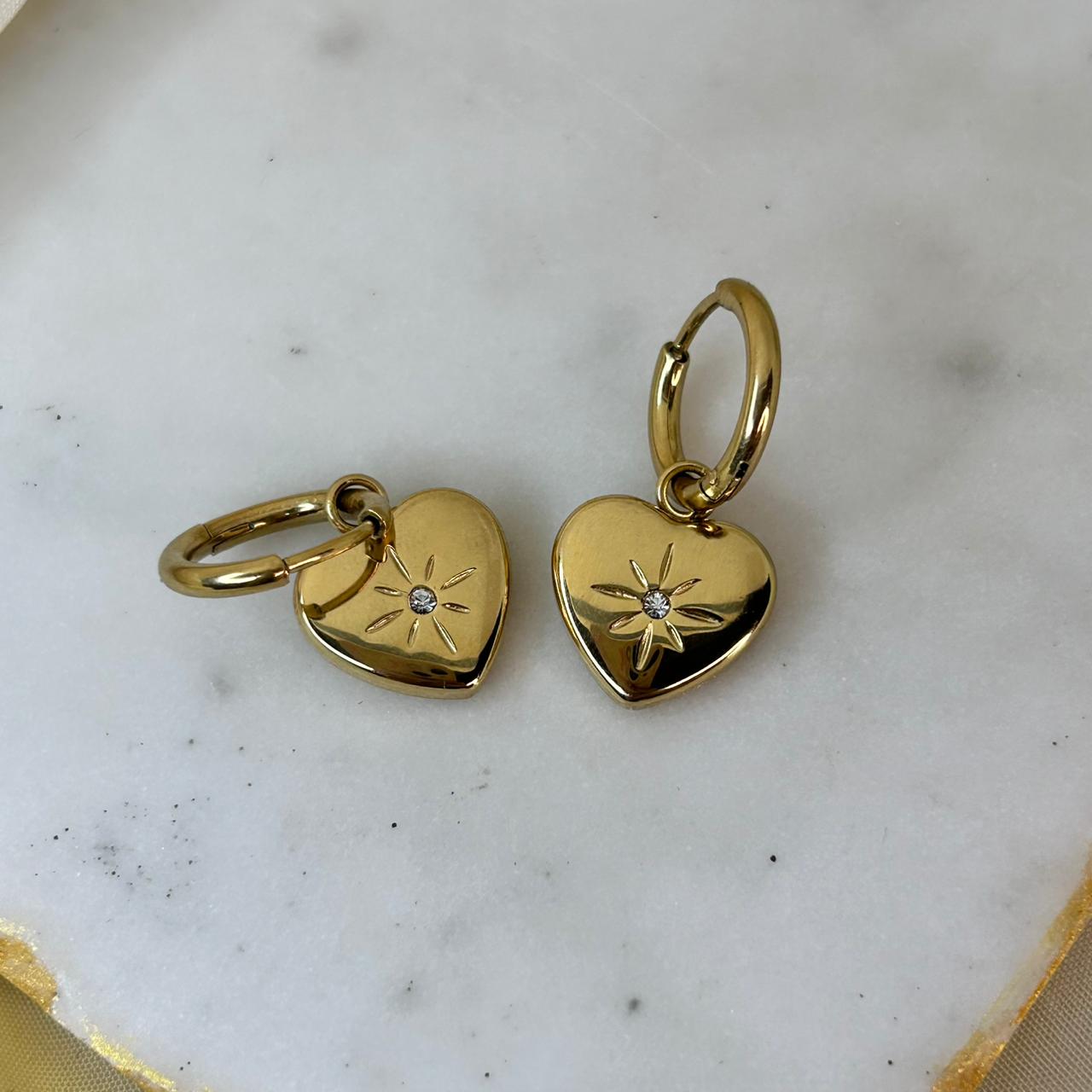 Galaxy Heart Detachable Earrings