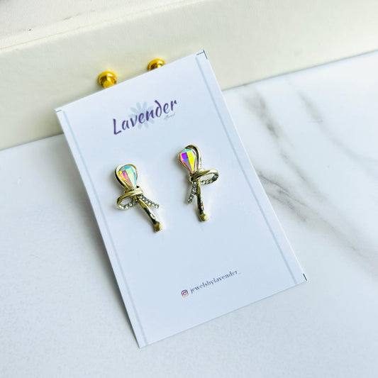 Bow Tie Holographic Earrings
