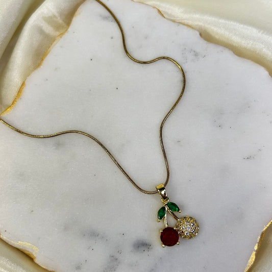 Cherry Drip Necklace