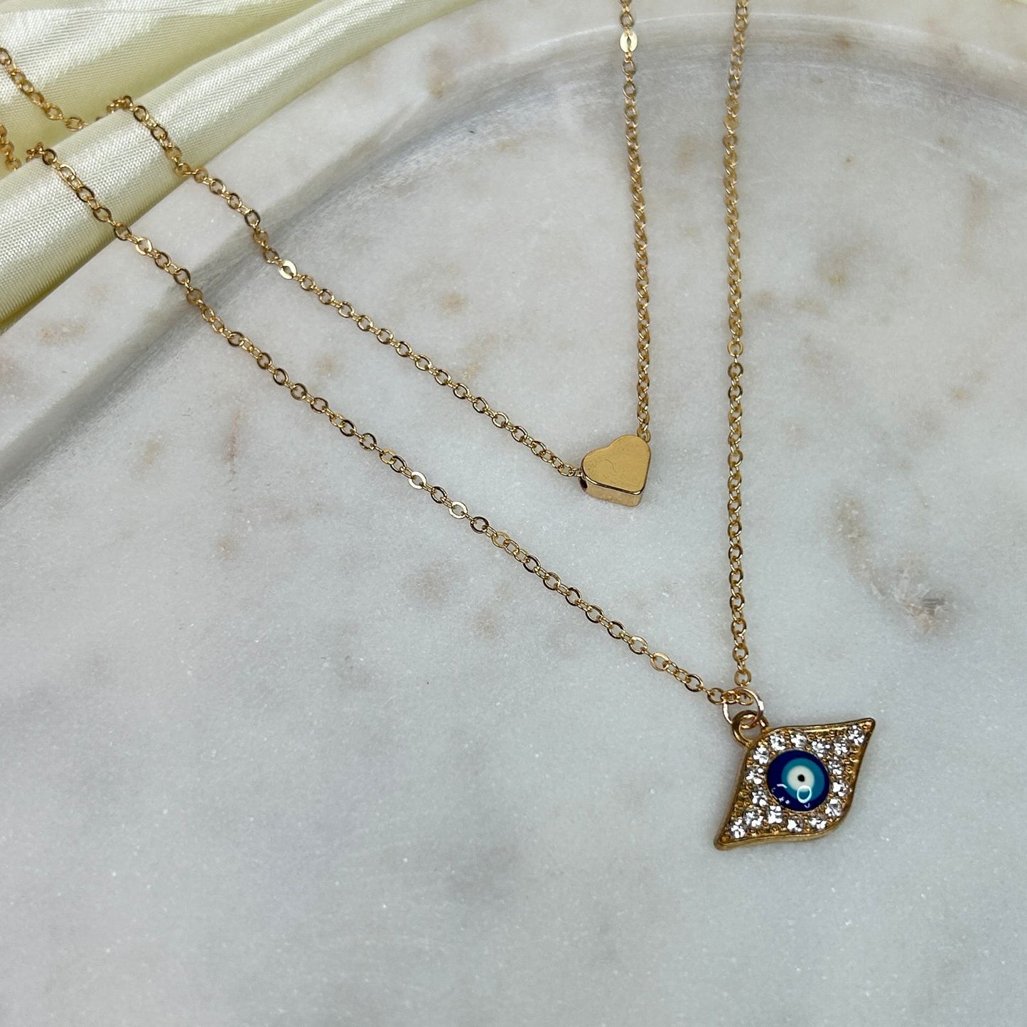 Evil Glare Charm Necklace