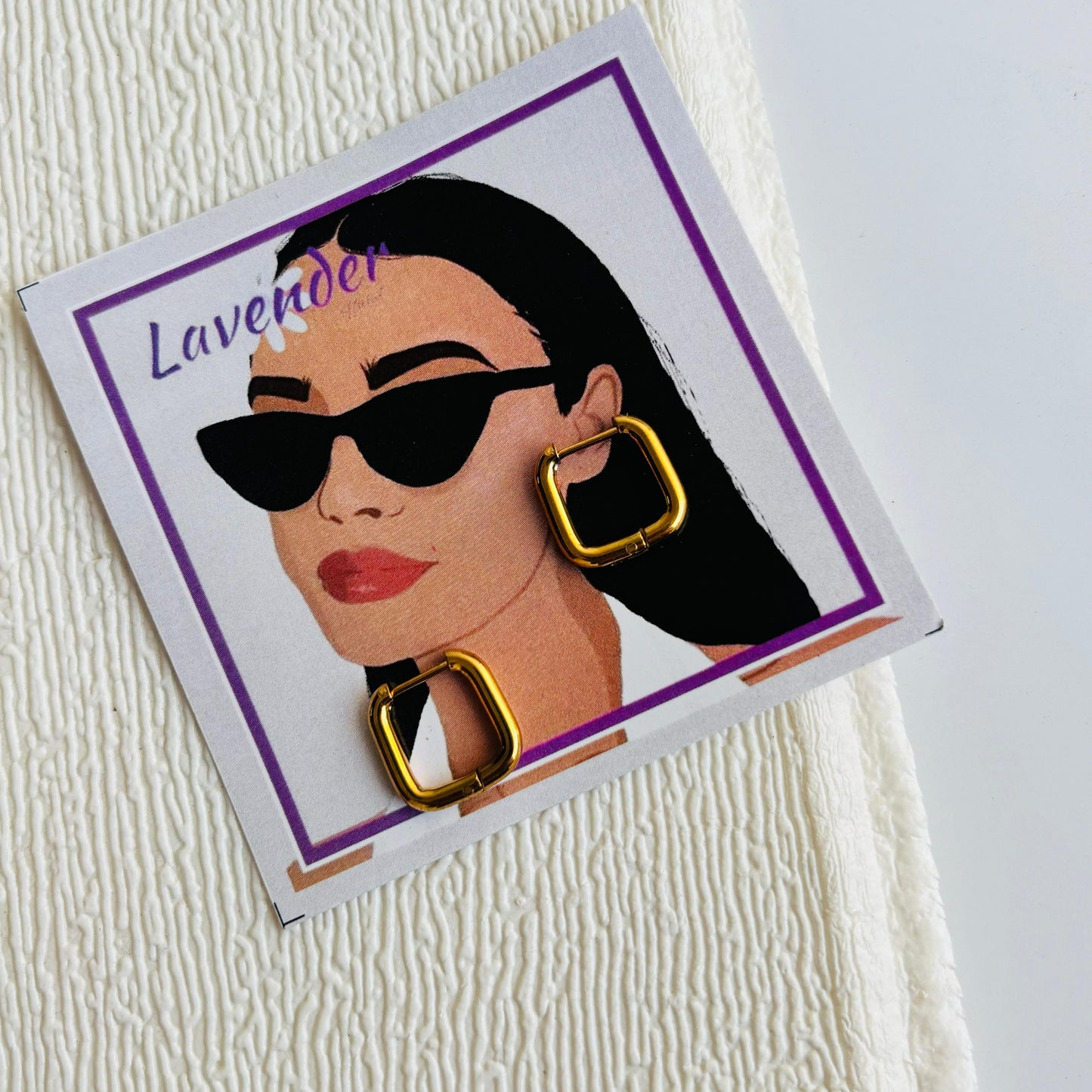 Square Mini Hoops (Gold)