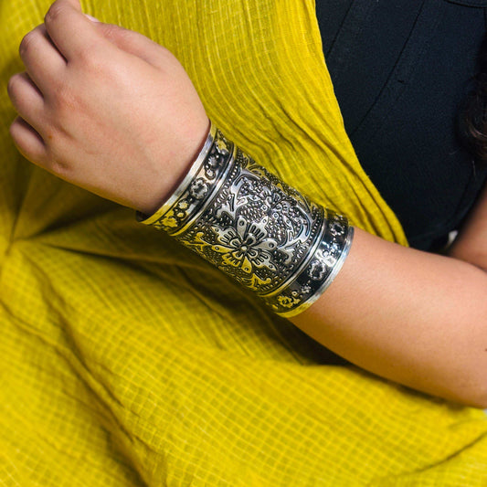 Kantha Boho Adjustable Cuff Bracelet