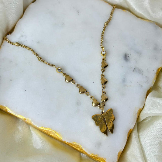 Ribbon Charm Necklace