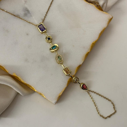 Bejewelled Hand Chain 03