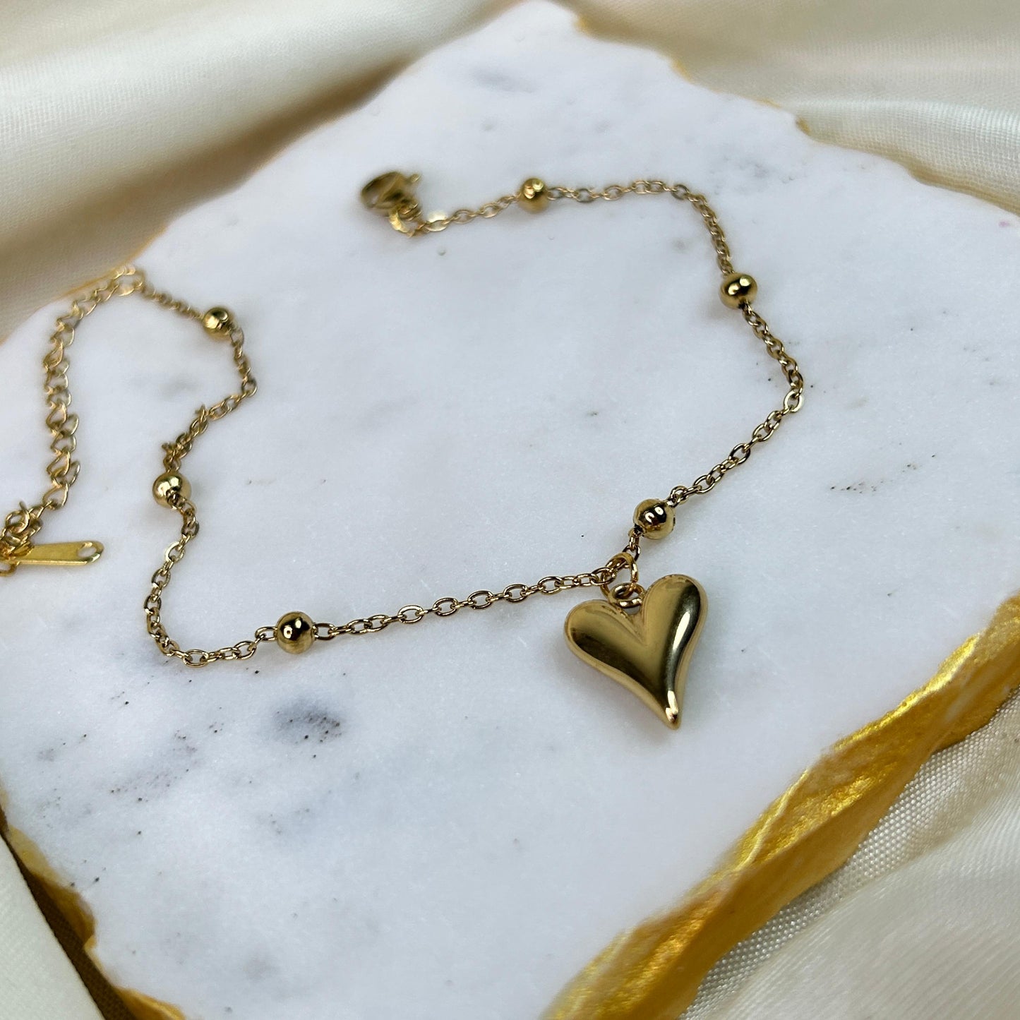 Heart Ball Anklet
