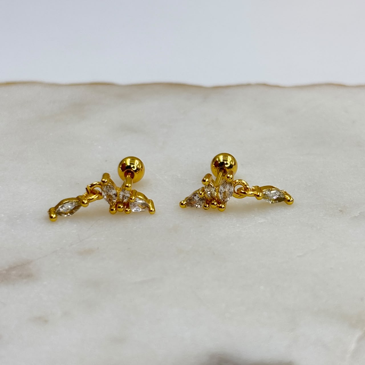 Tiny Flutter Flatback Earrings