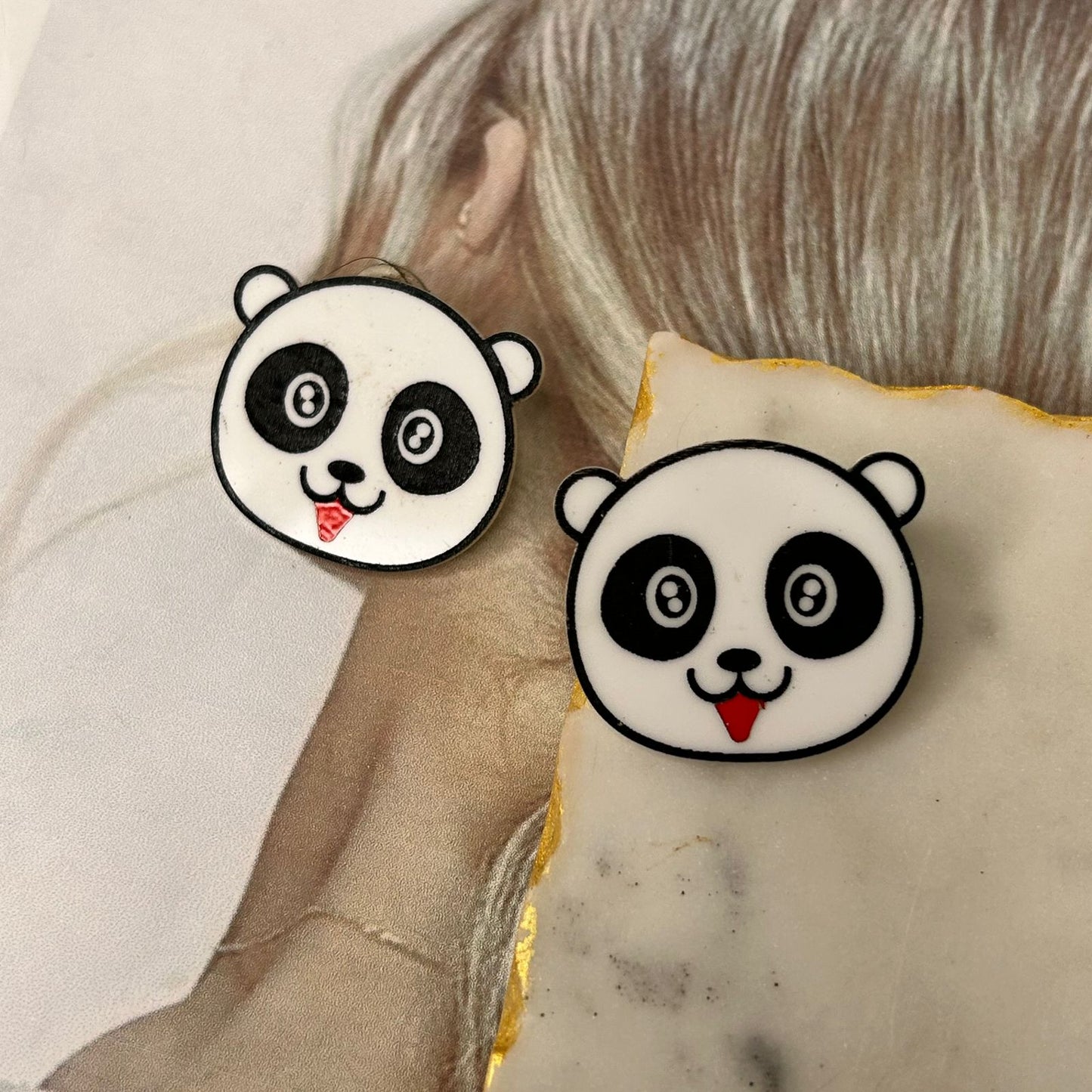 Panda Earrings