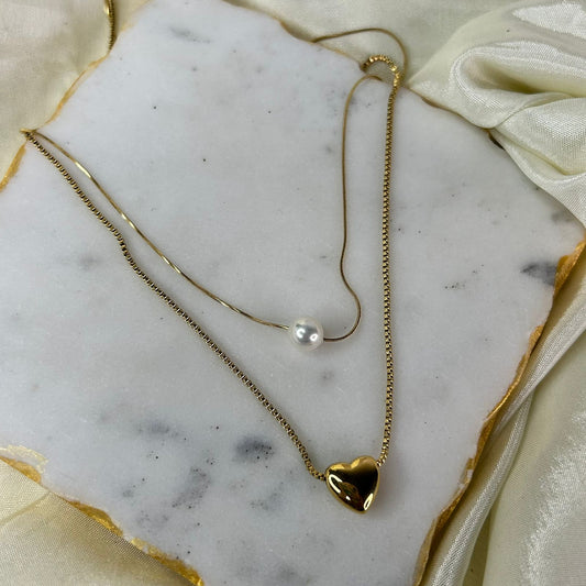 Heart of pearl necklace