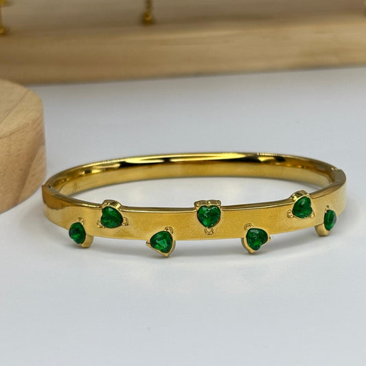 Emerald Heartline Bracelet