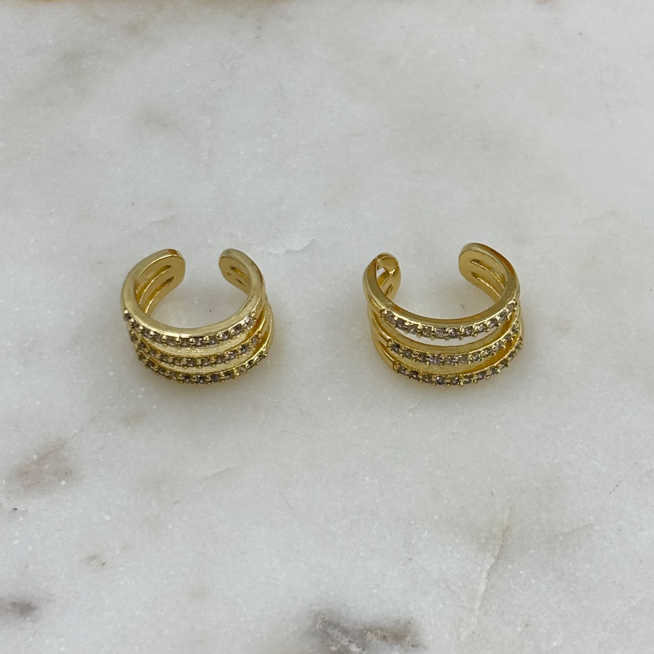 Studded Layered Earcuff Earrings
