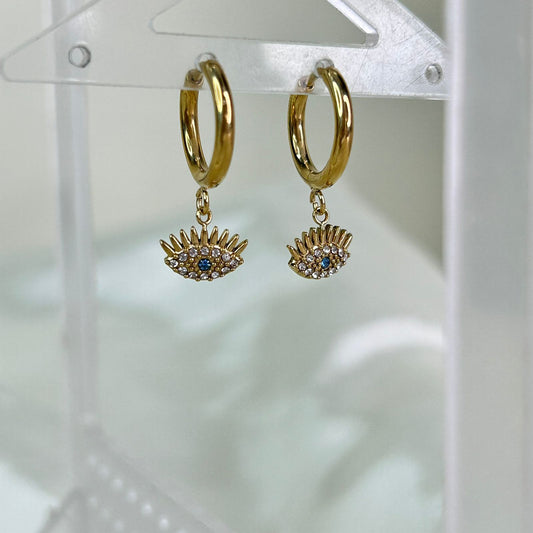 Dainty Evil Eye Earrings