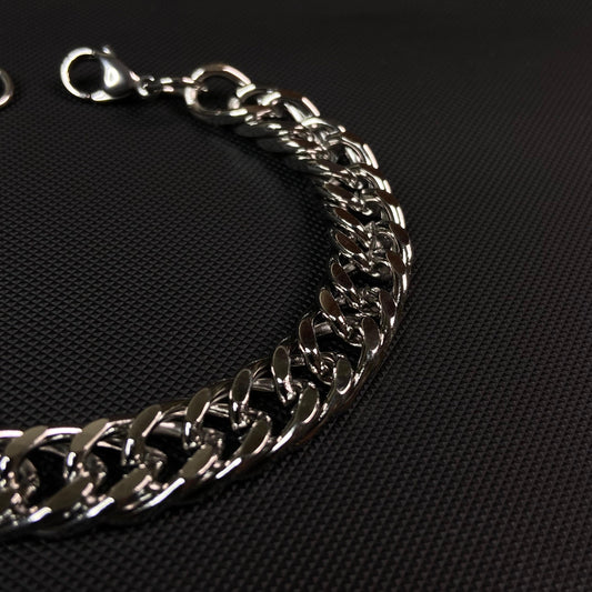 Chunky Cuban Silver Men's Chain Bracelet