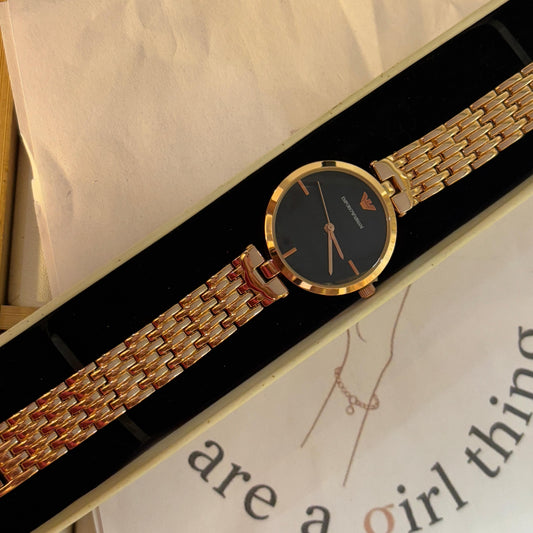 Armani Vintage Black Dial Watch