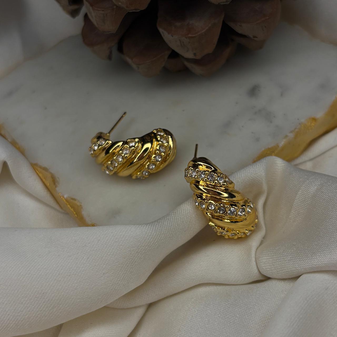 Luxe Studded Hoops
