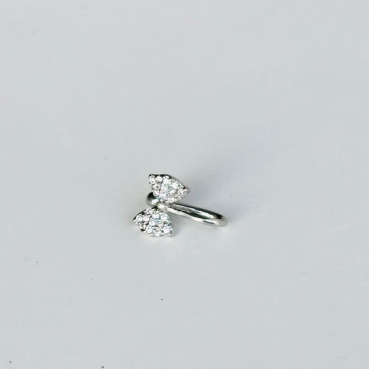 Little Bow Nose Pin ( Silver )