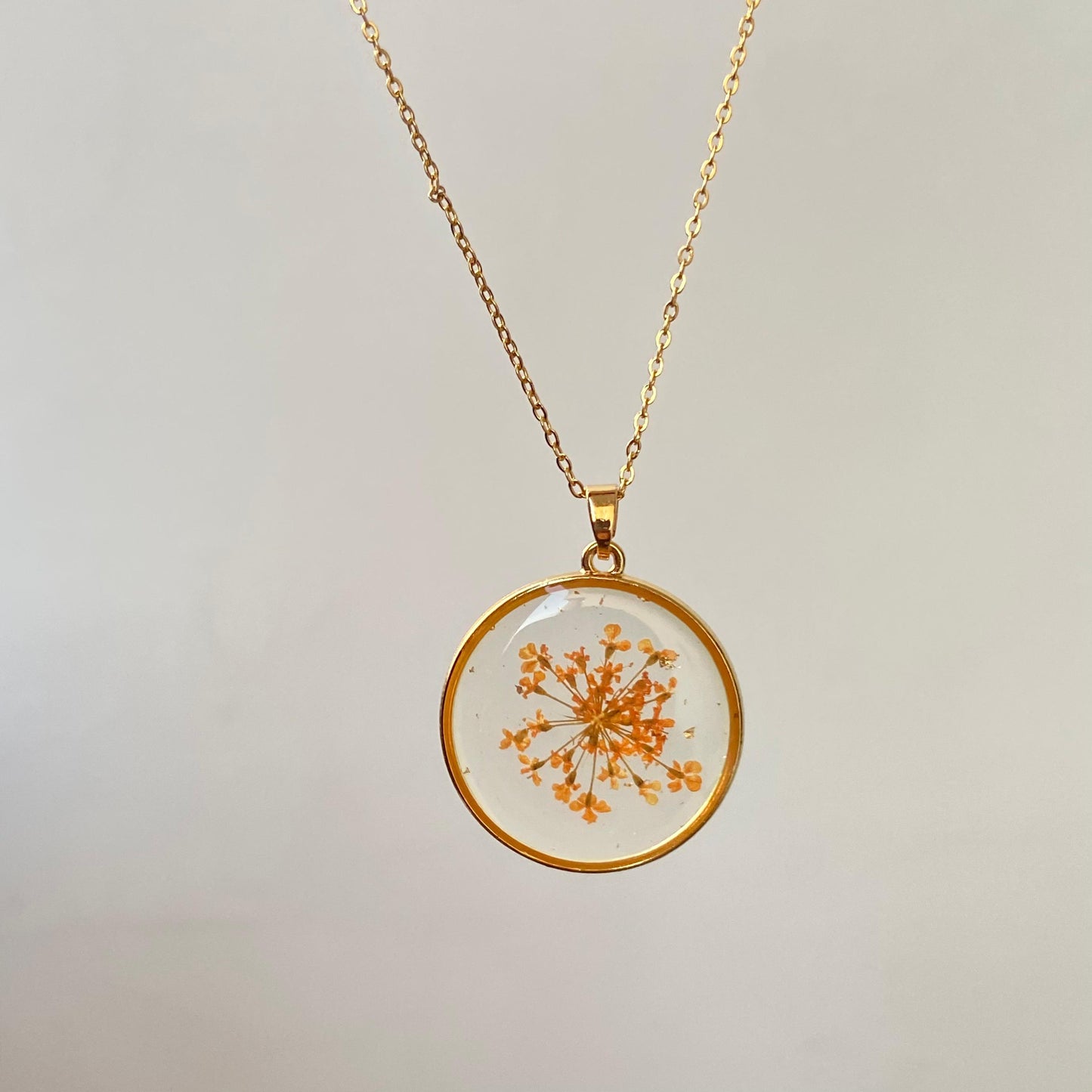 Butterfly weed Resin Necklace (B2G3)