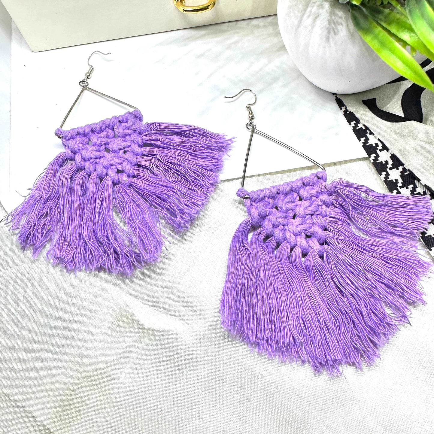 Boho Tassle Macrame Earrings