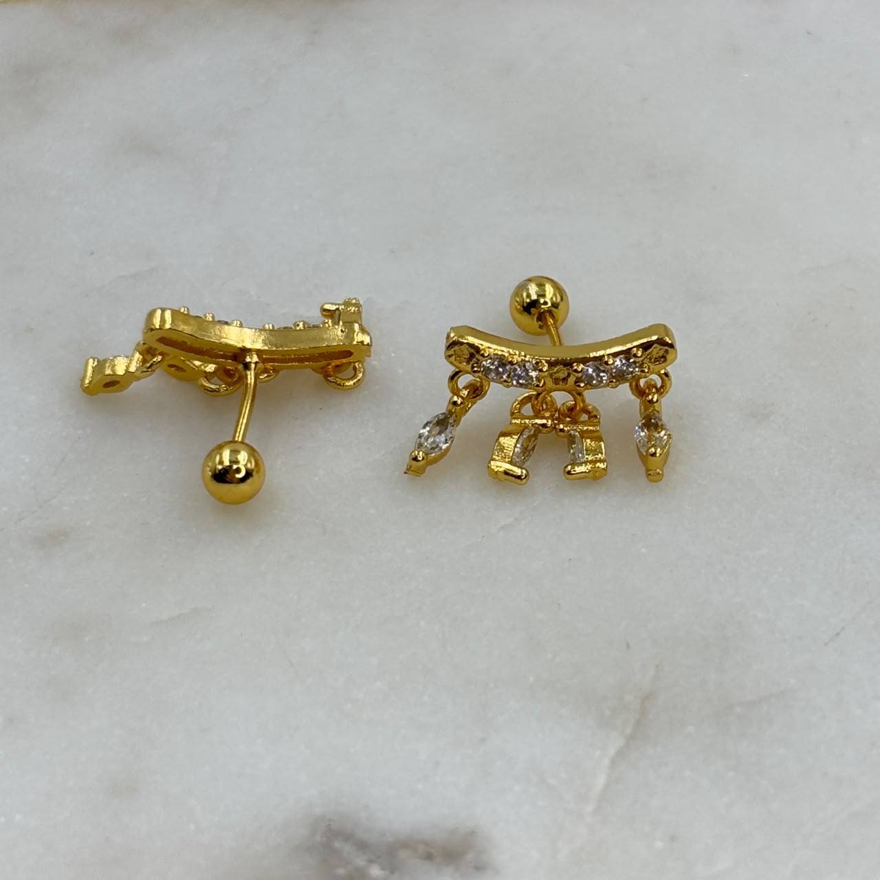 Glimmer Flatback Earrings