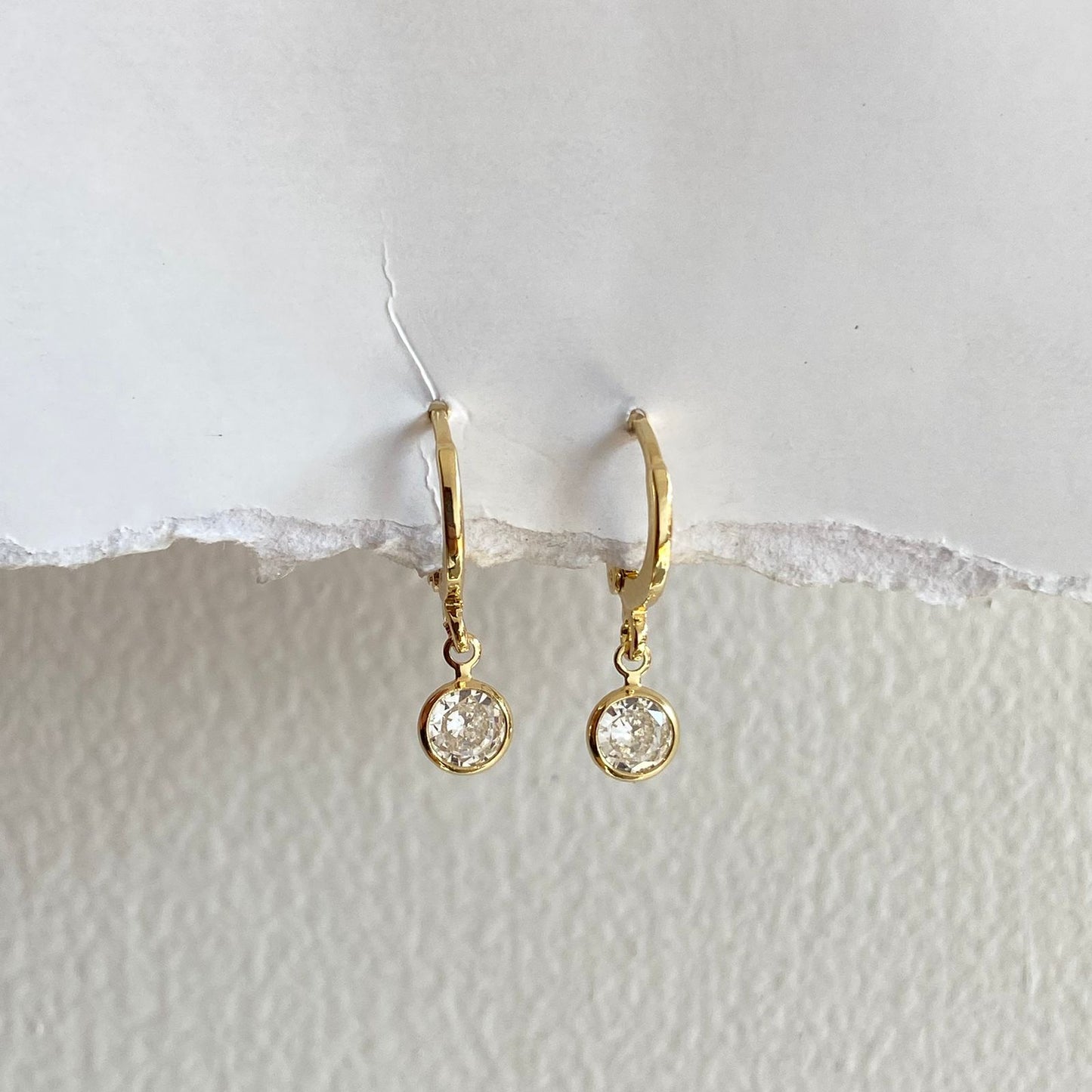 Classic Crystal Huggies Earrings