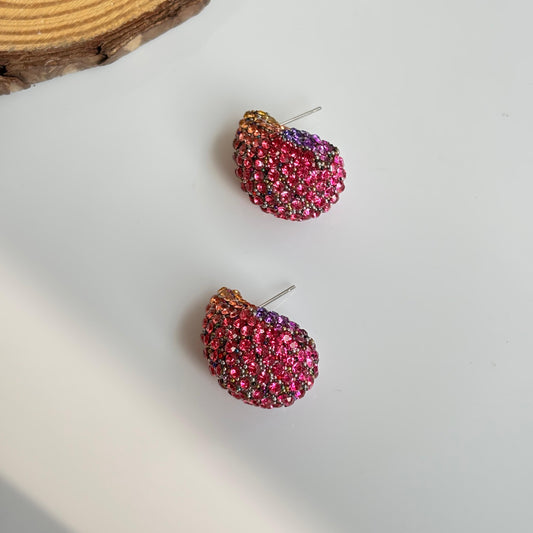 Bling Pink Multi Color Bottega Earrings