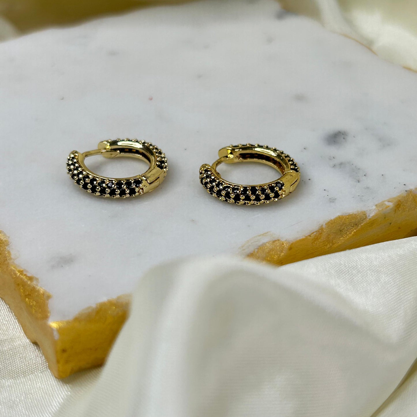 Black Lush Hoops