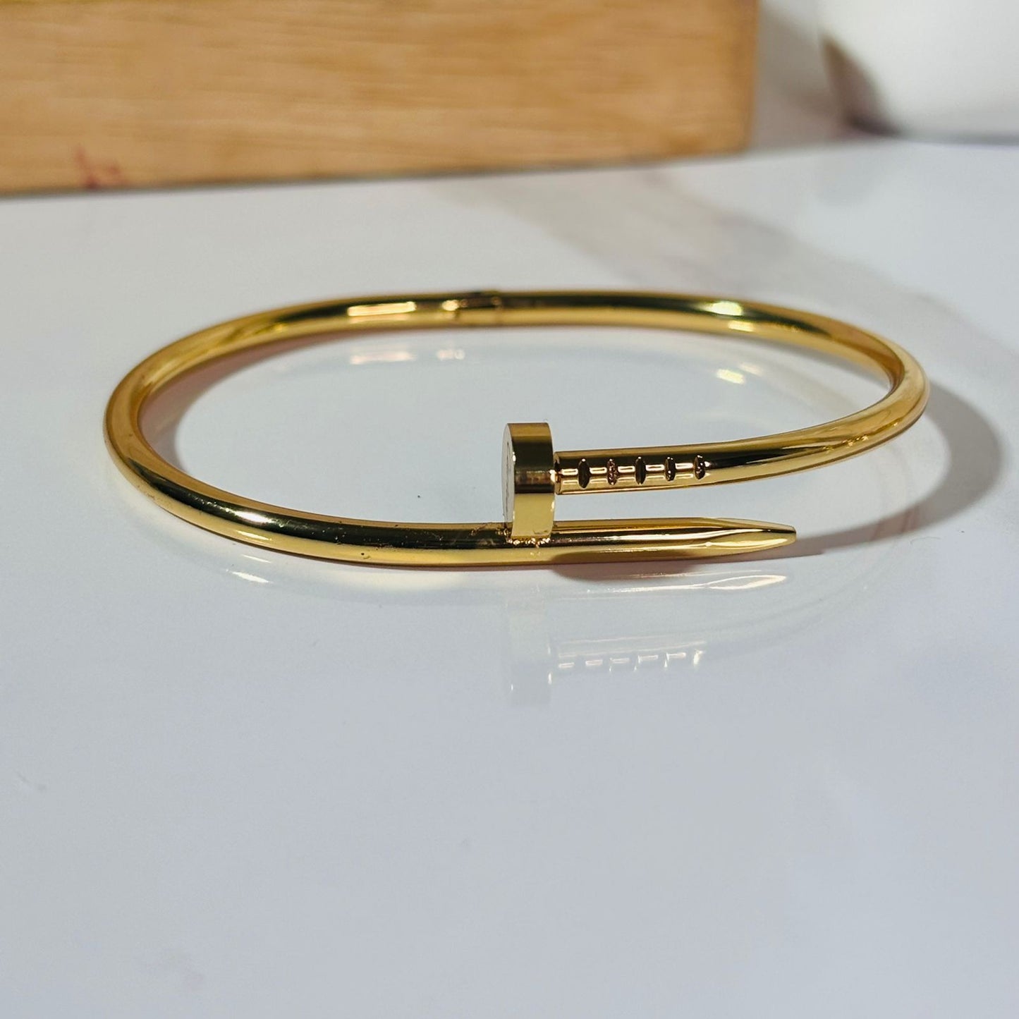 Sleek Nail Screw Bracelet