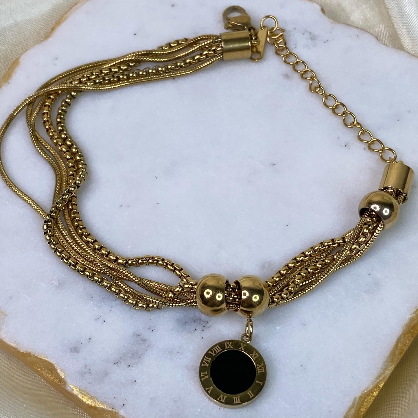 Chunky Roman Layered Bracelet