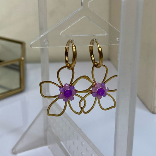 Daisy Earings-pink