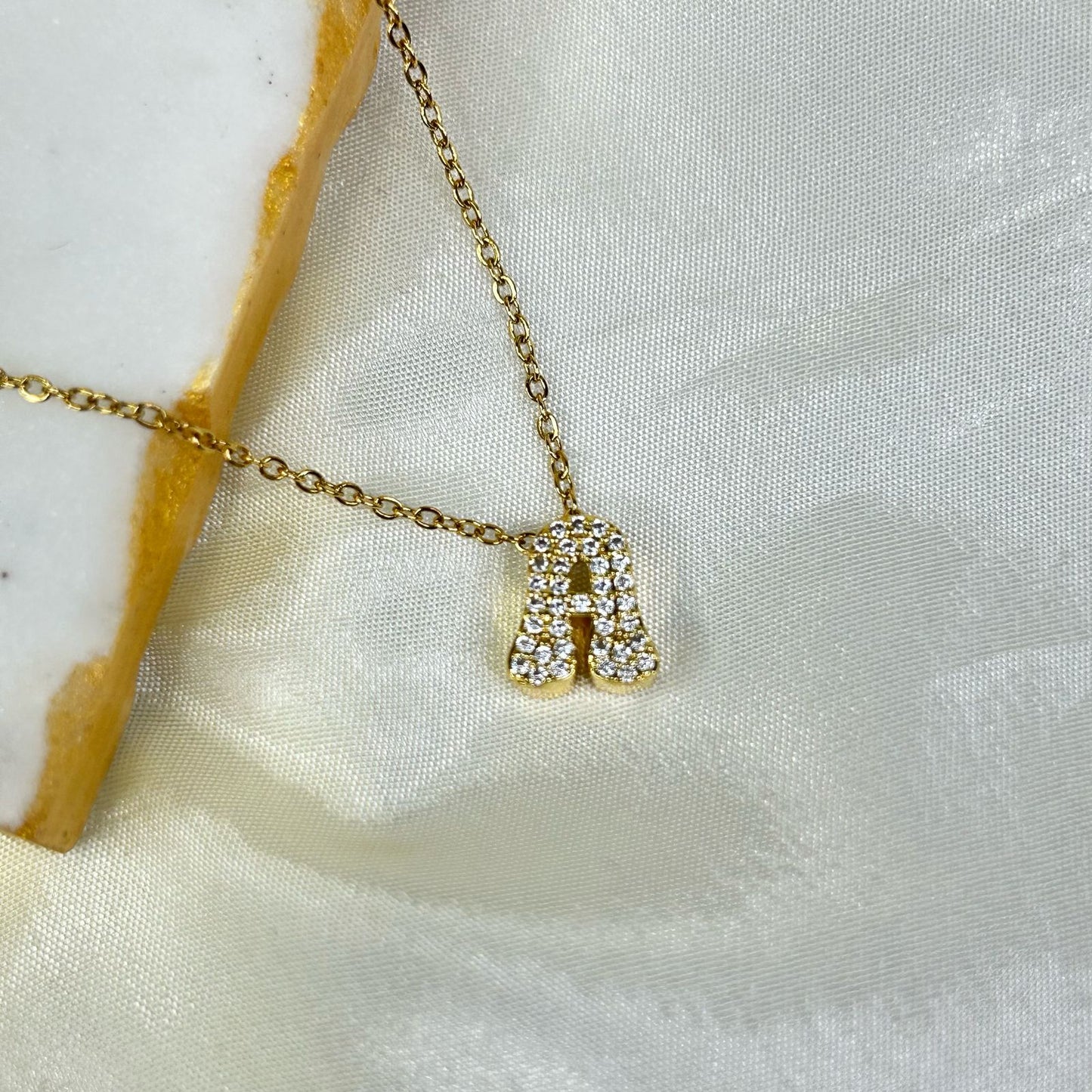 Studded Initial Necklaces