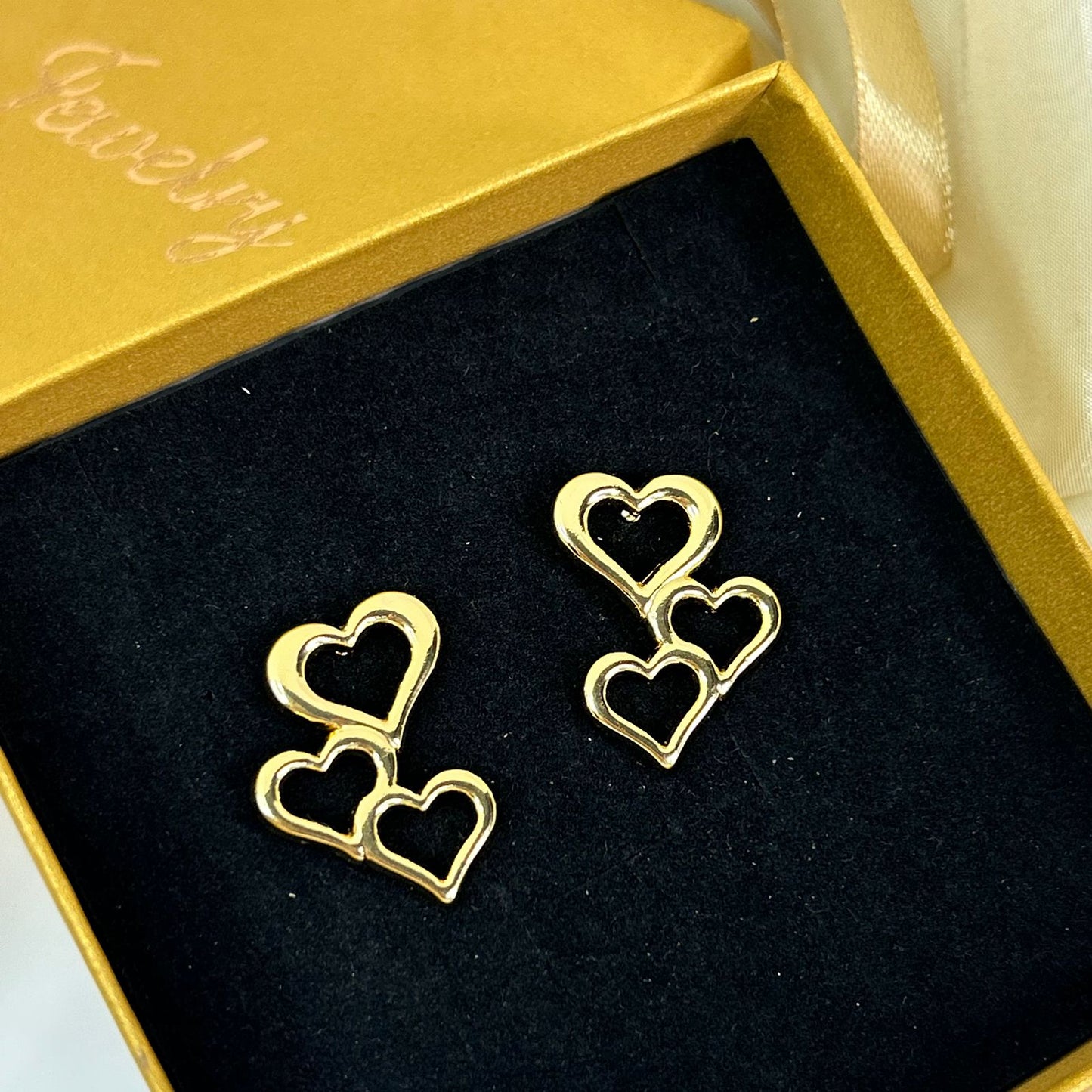 Trio Heart Earrings