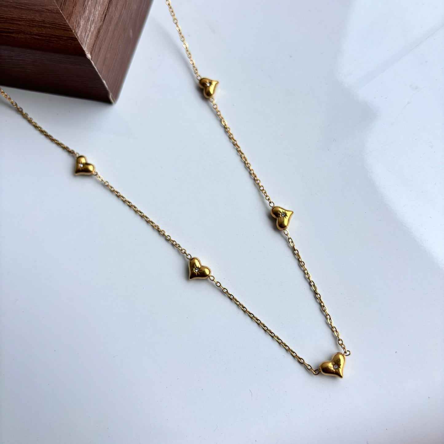 Heart Charm Bling Necklace