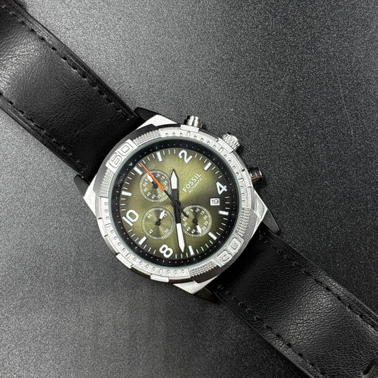 Fossil Leather Band Watch ( Blue Dial )