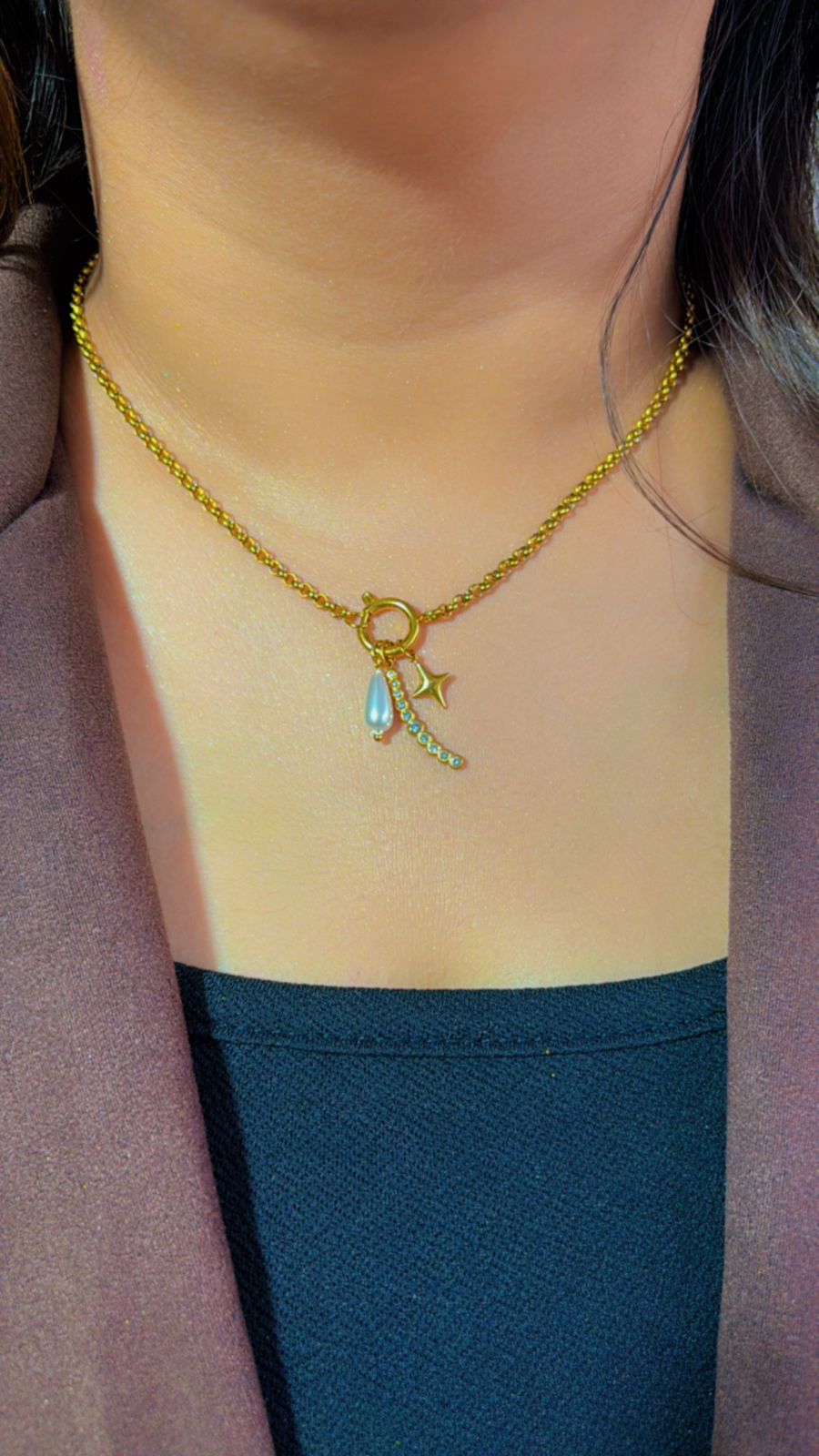 Bling Multi Charm Pandora Necklace