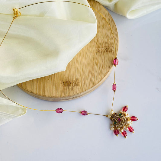Rani Pink Amytri Invisible Chain Choker Necklace