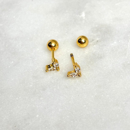 Morpho Flatback Earrings