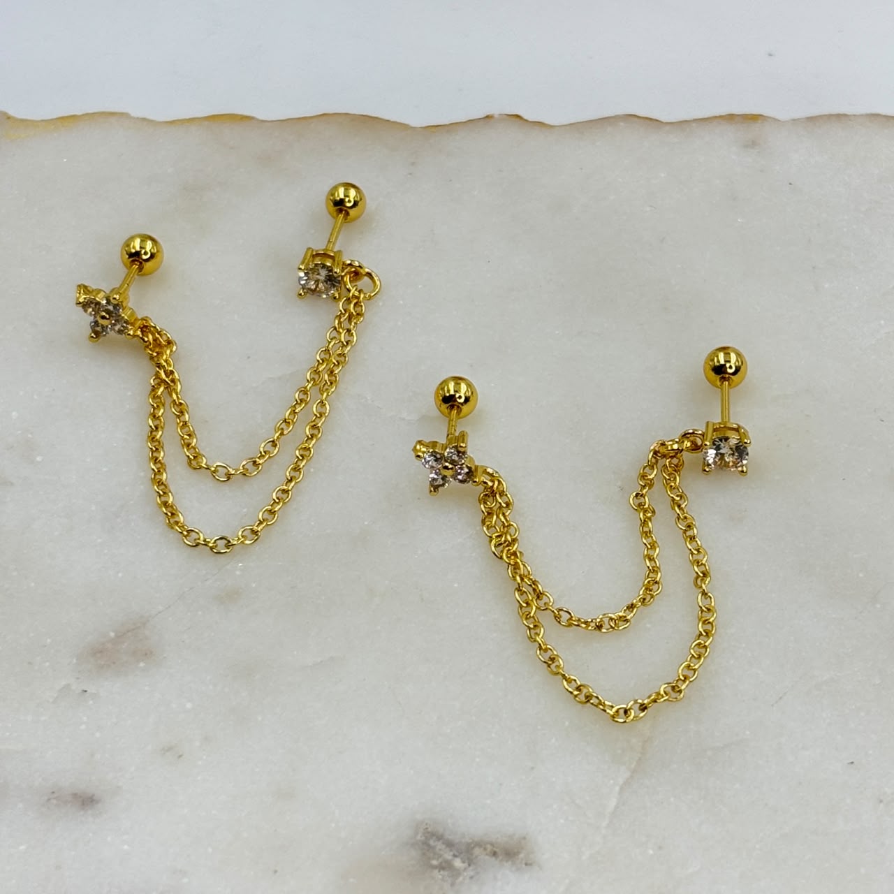 Luna Connecting Flatback Earrings