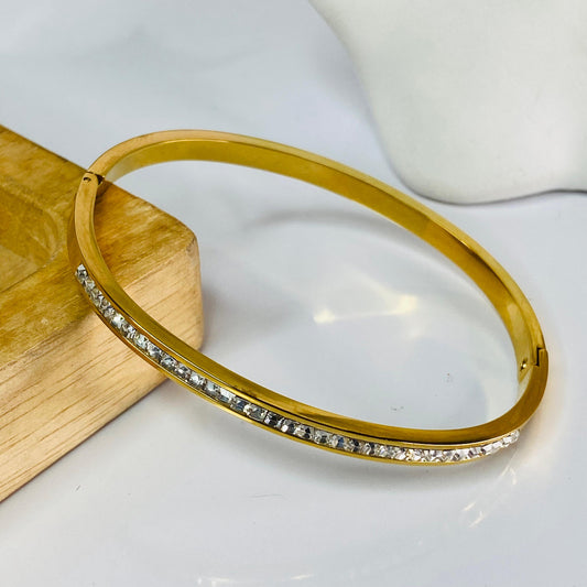 Golden Sleek Studded Bracelet