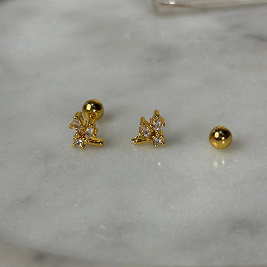 Leafy Flatback Earrings