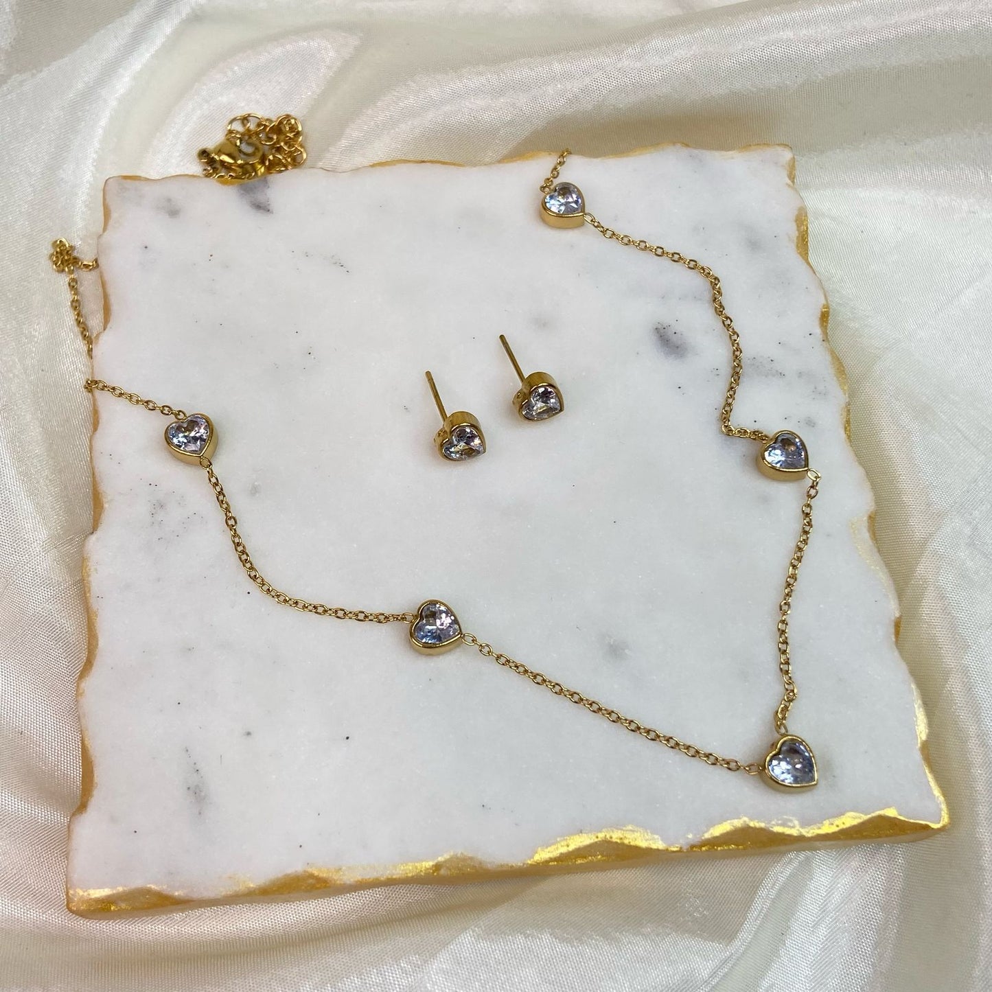 Heartie Jewelry Set (Necklace+Earrings)