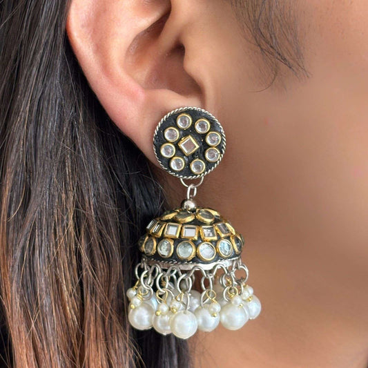 Chakori German Silver Earring